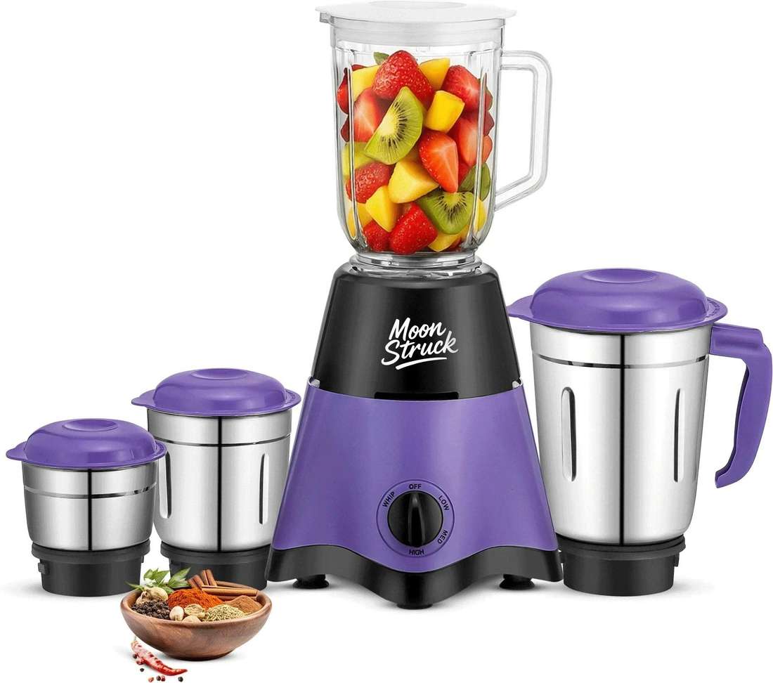 Moonstruck 750 Mixer Grinder (4 Jars, Purple) - Image 6