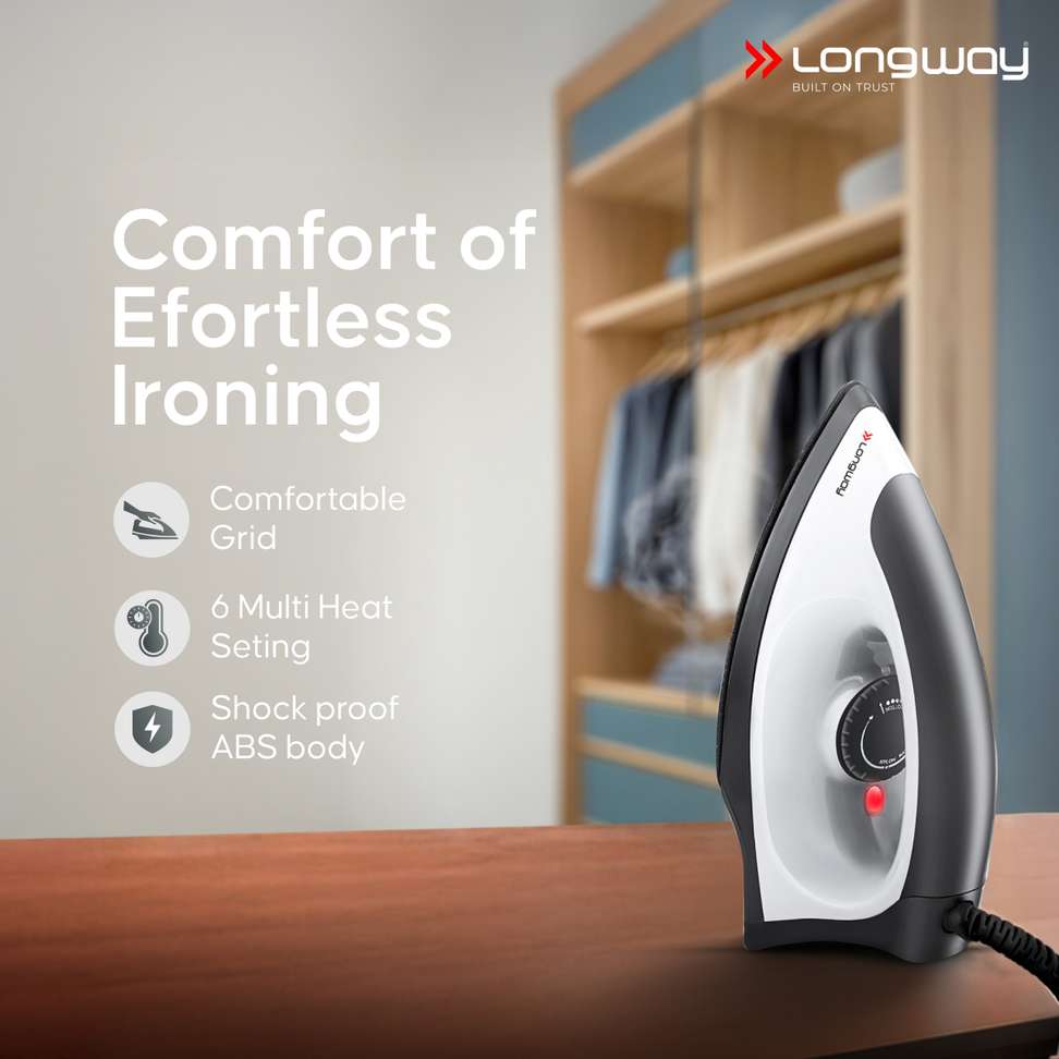 Shopsy Longway Roto Max 1100W Dry Iron & 500W Mixer Grinder Combo - Image 6
