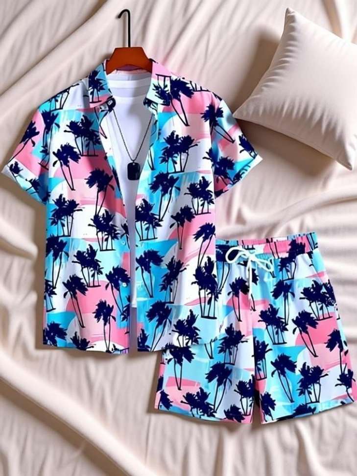 Mumin Men Printed Multicolor Shirt Pyjama Set
