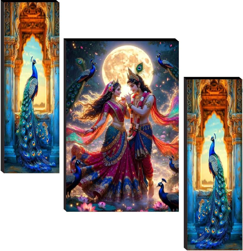 Shopsy SNDArt Radha Krishna 11.9x18 inch Wall Painting - Image 2