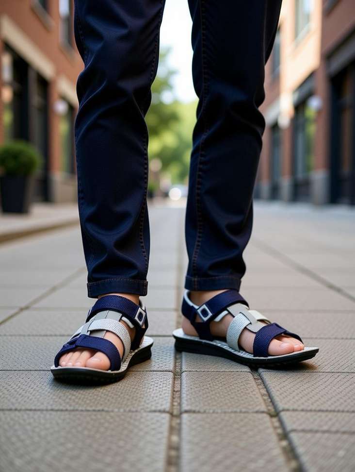 Orvax Grey‑Blue Men’s Sandals – 55% OFF, Lowest Price ₹223 – Buy Now