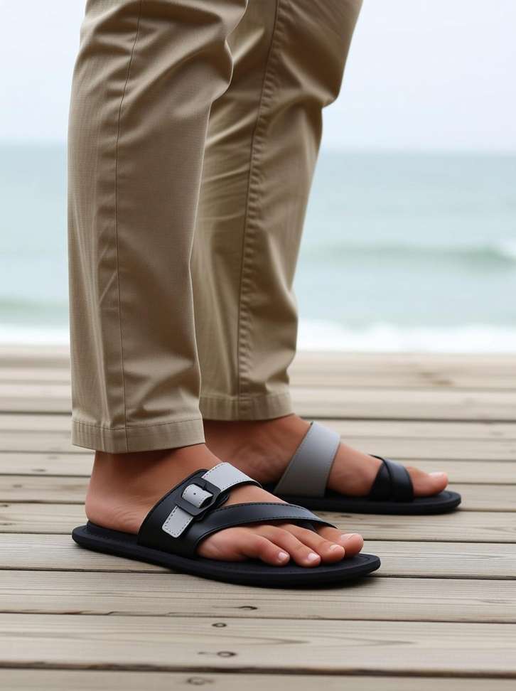 Shopsy THE RAJA Men Black Sandals - Image 2
