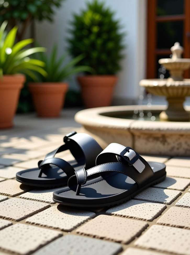 Shopsy THE RAJA Men Black Sandals - Image 3