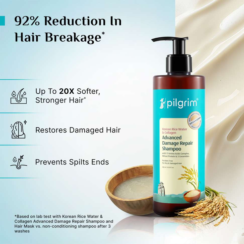 Shopsy Pilgrim Korean Rice Water & Collagen Shampoo 200ml - Image 4
