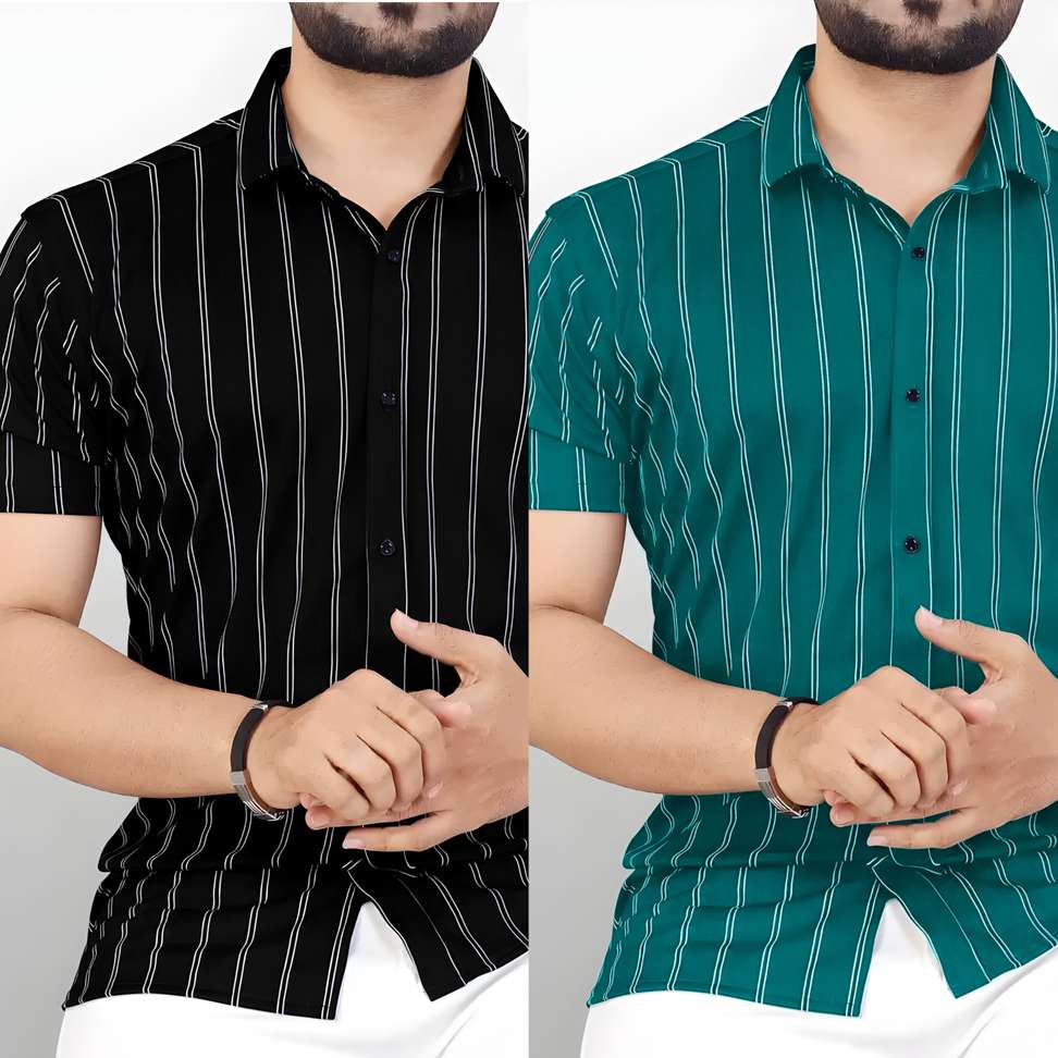 Tigersnake Men Striped Casual Black‑Blue Shirt – 82% OFF Deal Review