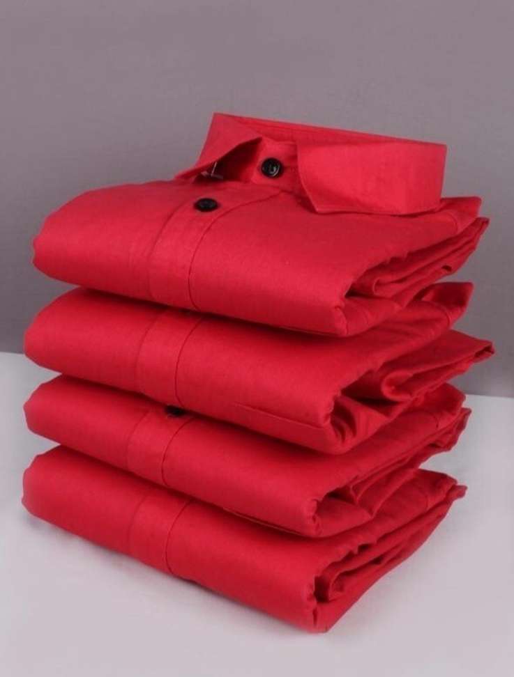 LRK Men Solid Formal Red Shirt – 83% OFF, Only ₹210 | Best Formal Shirt Deal