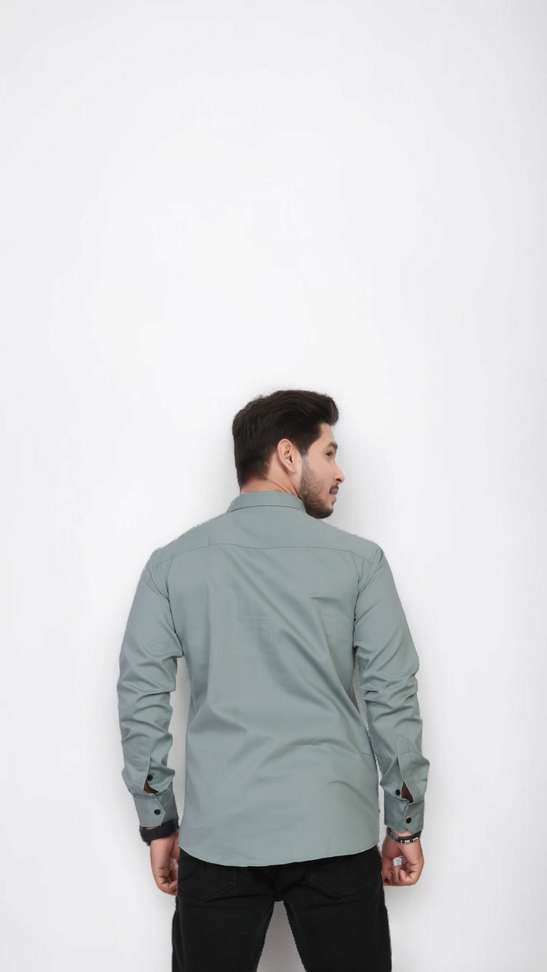 U J Men Self‑Design Light Green Shirt – 70% Off, Pure Cotton Casual Top
