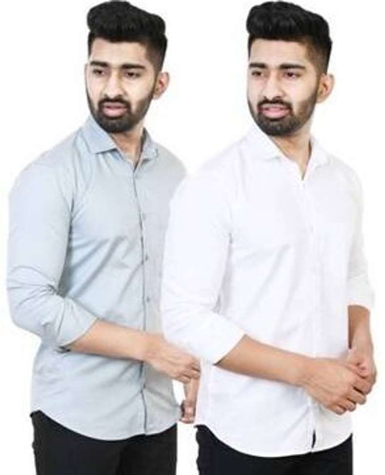 Gloren Men Solid Casual White Shirt – 84% OFF, Only ₹199 – Best Price Deal