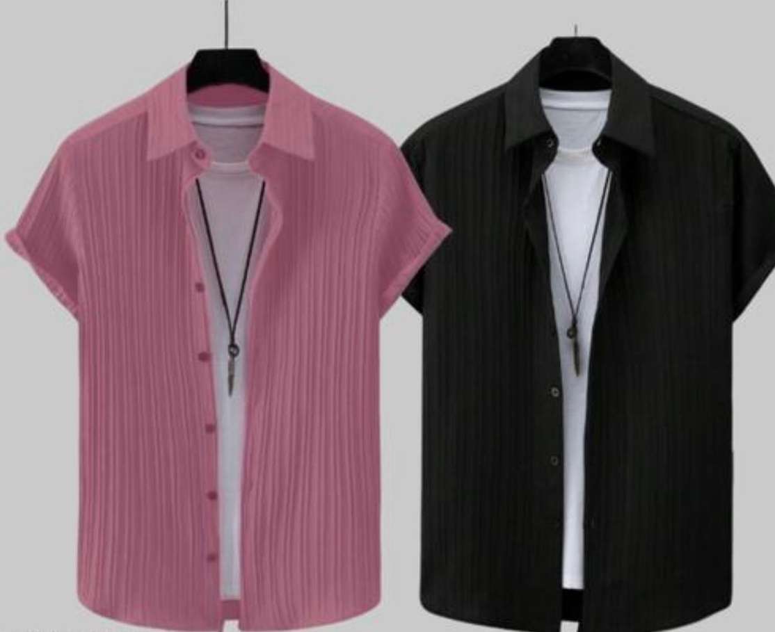 Vrlooks Men Self‑Design Casual Pink‑Black Shirt – 65% OFF Review & Price Drop