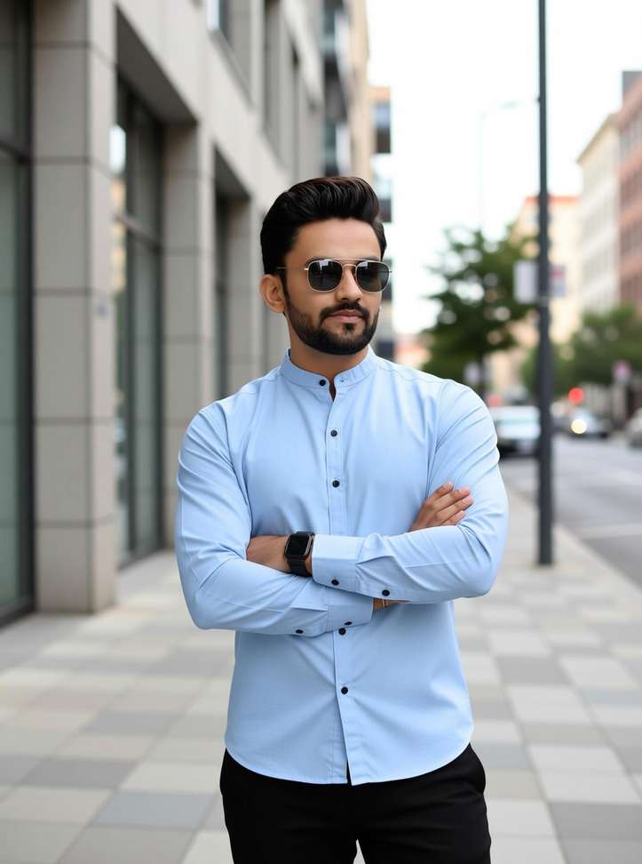 Usona Men Solid Casual Light Blue Shirt – 83% OFF, Lowest Price ₹244 – Buy Now