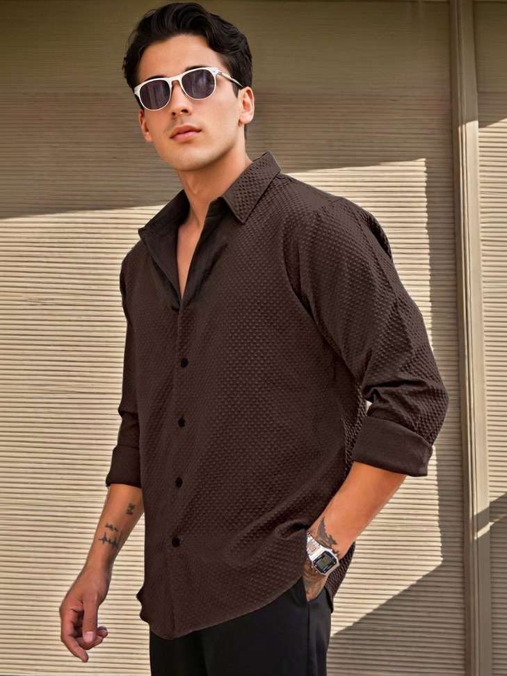 Szn Men Printed Casual Brown Shirt – 99% OFF Pack of 2 for Only ₹2