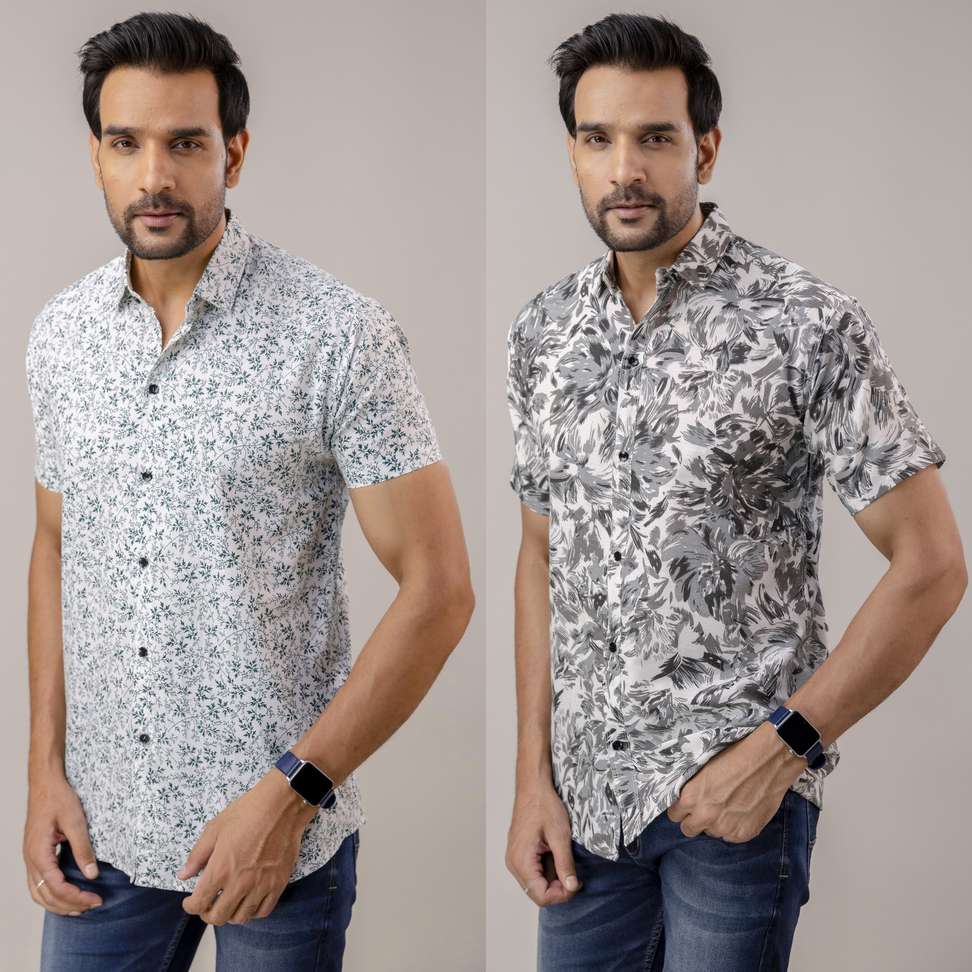 Auzanoor Collection Men Printed Casual Multicolor Shirt