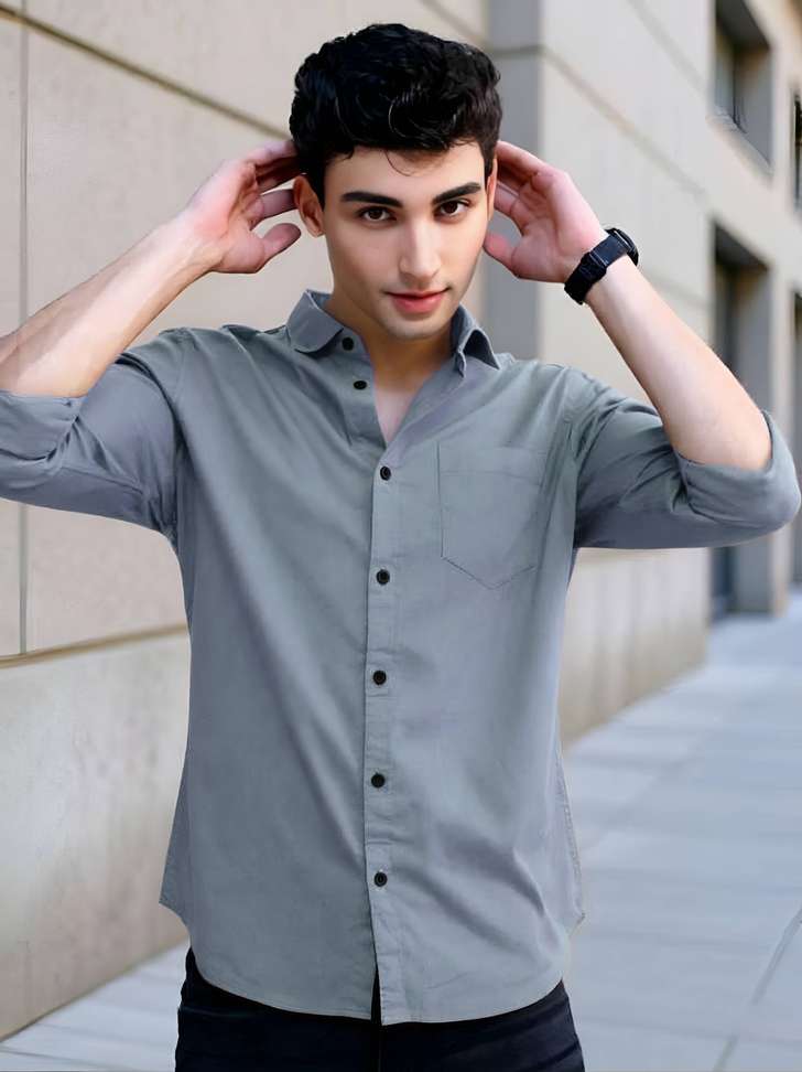 Boninos Men Solid Casual Blue Shirt – 70% OFF, Best Price in India
