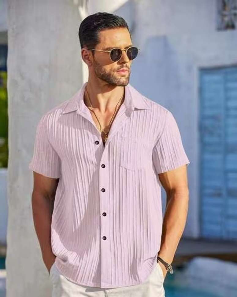Balino Men Striped Casual Pink Shirt – 83% Off, Best Price Today