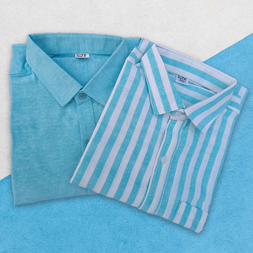 Everywear Men Striped Formal Blue Shirt – 72% OFF, Pure Cotton Formal Wear