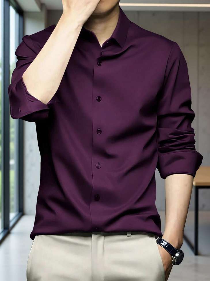 Rudraasavari Creation Men Solid Formal Purple Shirt – 79% OFF Price Drop Review