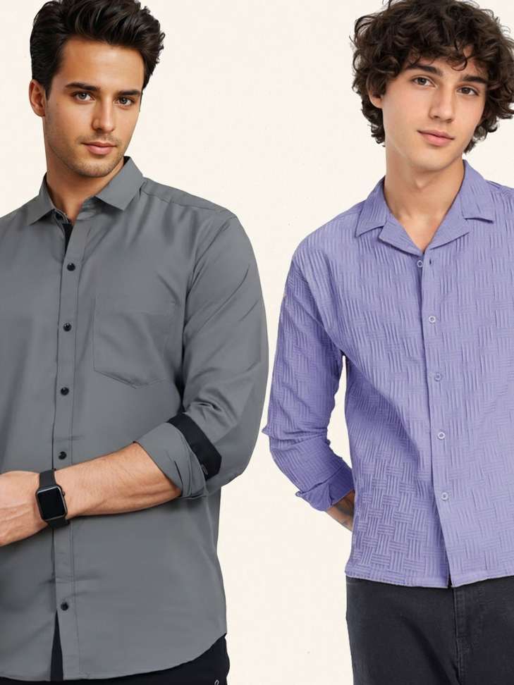 Szn Men Solid Casual Multicolor Shirt – 99% OFF Pack of 2, Only ₹2 on Shopsy