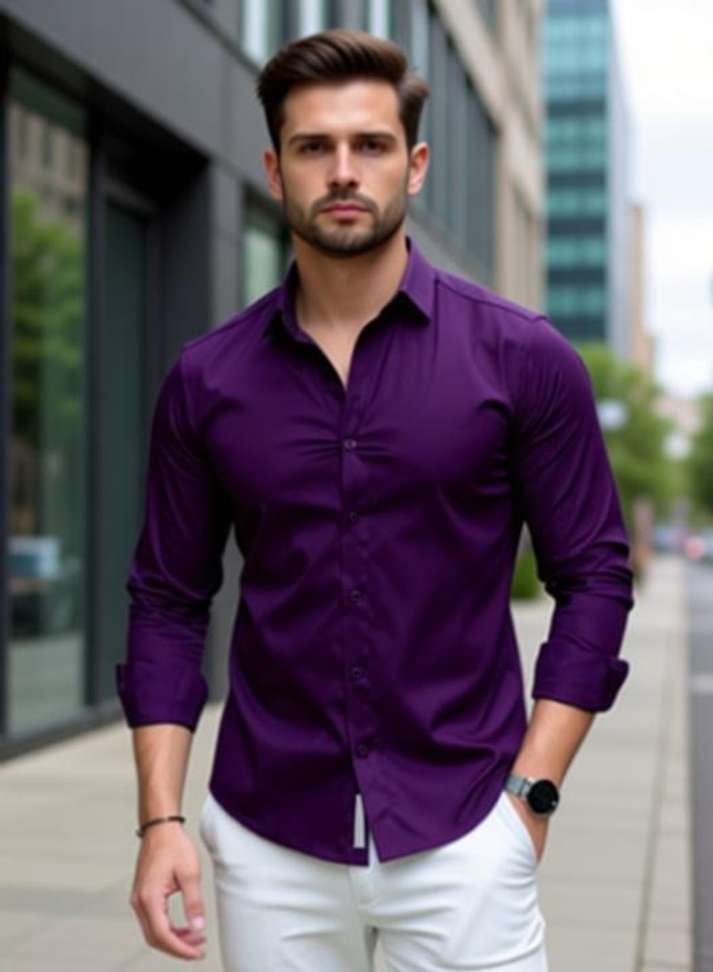 Boninos Men Solid Casual Purple Shirt – 73% OFF Review & Lowest Price Deal