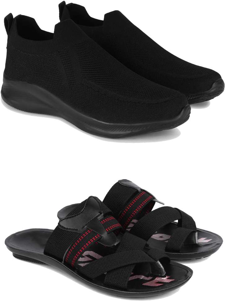 Wingscraft Men’s Sports Shoes & Slippers Combo – 53% OFF, Best Price Drop Review