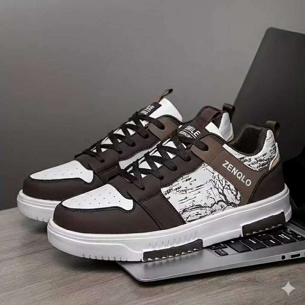 Zenqlo Men’s Casual Sneakers – Stylish White Trendy Shoes – 59% OFF Price Drop