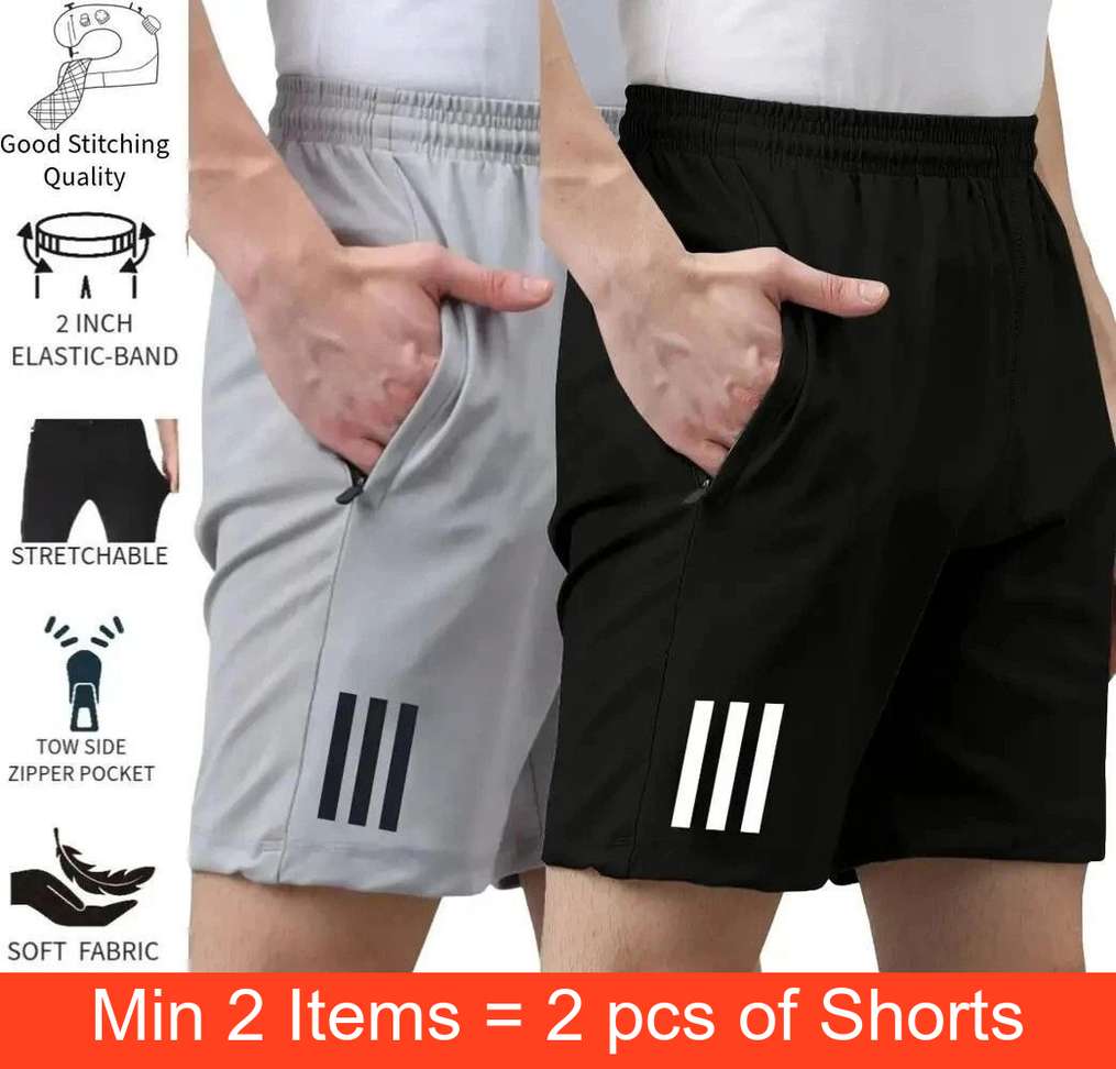 Shopsy enstore Self Design Men Multicolor Basic Shorts - Image 2