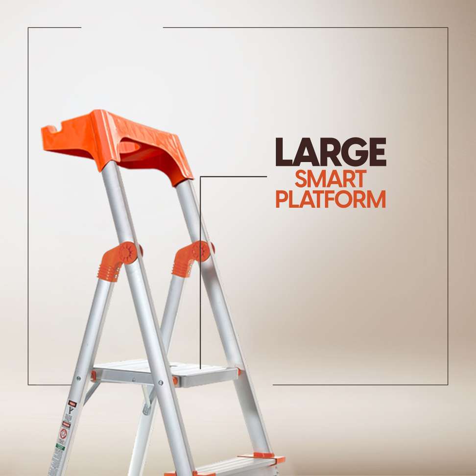 ProHome Apex 3 Steps Aluminum Ladder - Image 6