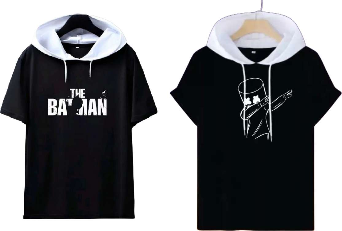 Beloch Printed Men Black T Shirt