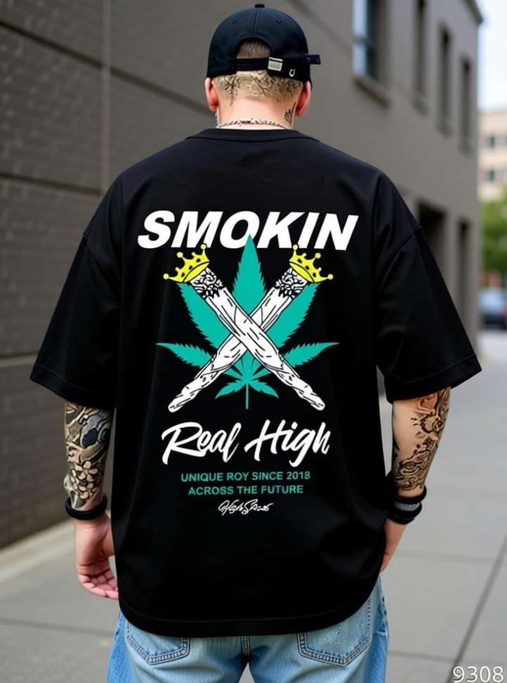 Funky Tees Graphic Print Men Black T Shirt