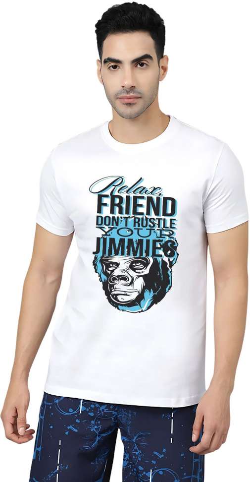 Lh Ladies Haat Printed Men White T‑Shirt – 64% OFF, Price Drop to ₹286 – Review & Buy