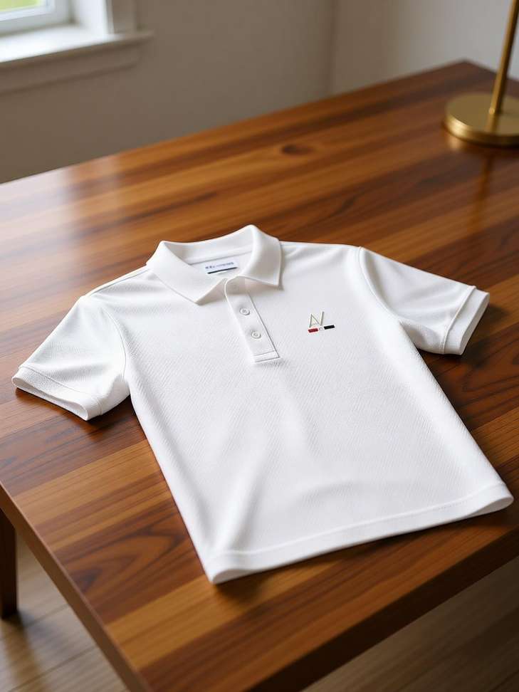 S L Madhok Striped Men White T Shirt