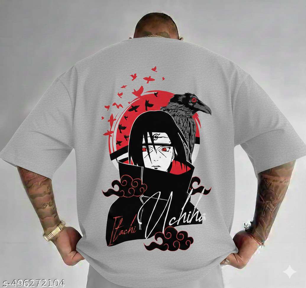 Hiphopfashion Graphic Print Men Grey T Shirt