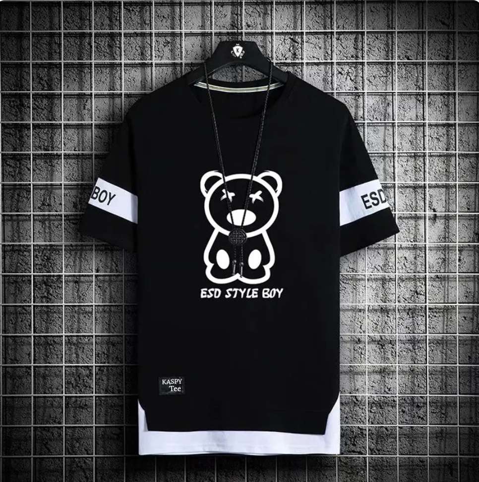 Kaspy Printed Men Black T Shirt