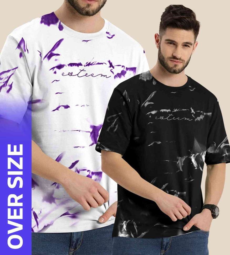 Starvy Printed Men Purple T‑Shirt – 77% OFF, Only ₹288 – Best Deal Today