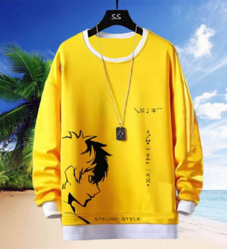 Stelino Printed Men Yellow T‑Shirt – 73% Off, Only ₹213 at Shopsy