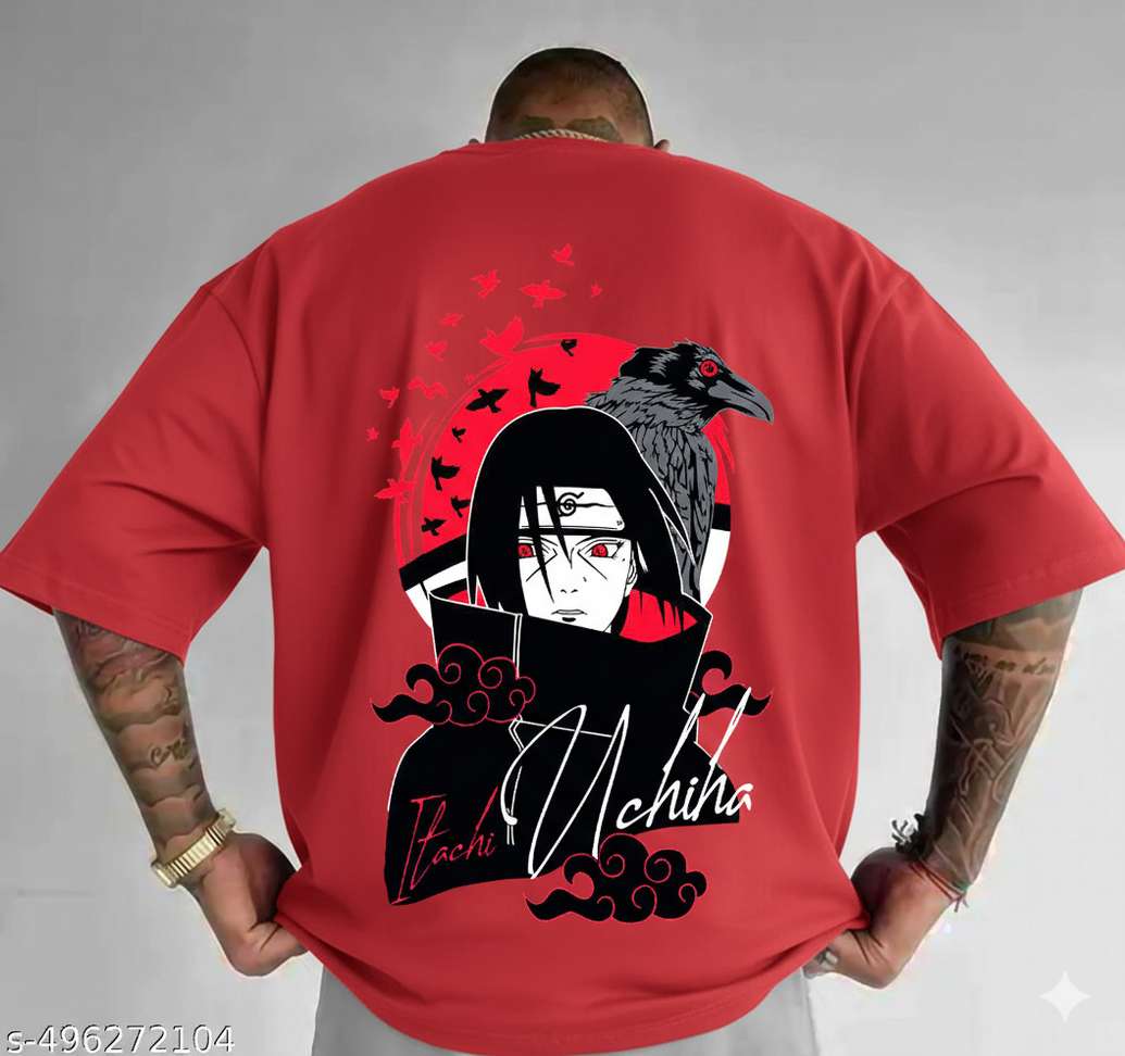 Hiphopfashion Graphic Print Men Red T Shirt