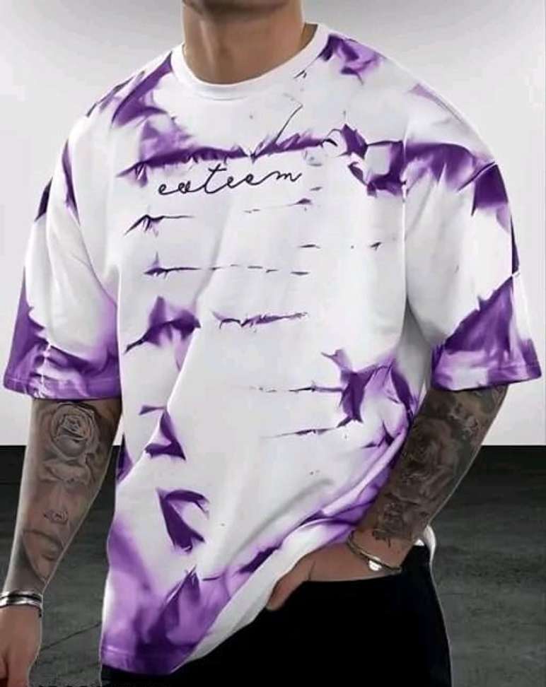 Spab Printed Men Purple T‑Shirt – 77% OFF, Lowest Price ₹228 – Buy Now!