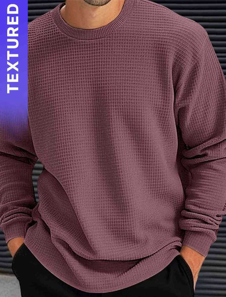 Hoodler Self Design Men Purple T Shirt