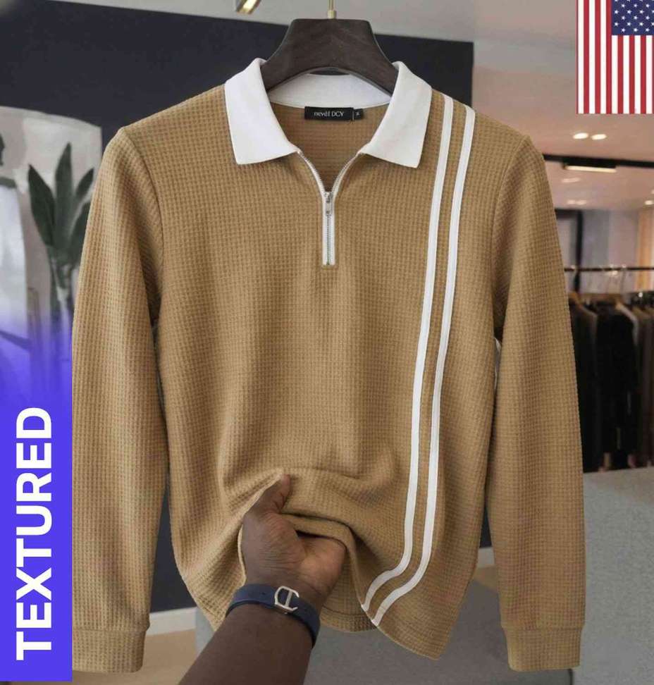 Try Striped Men Brown T Shirt