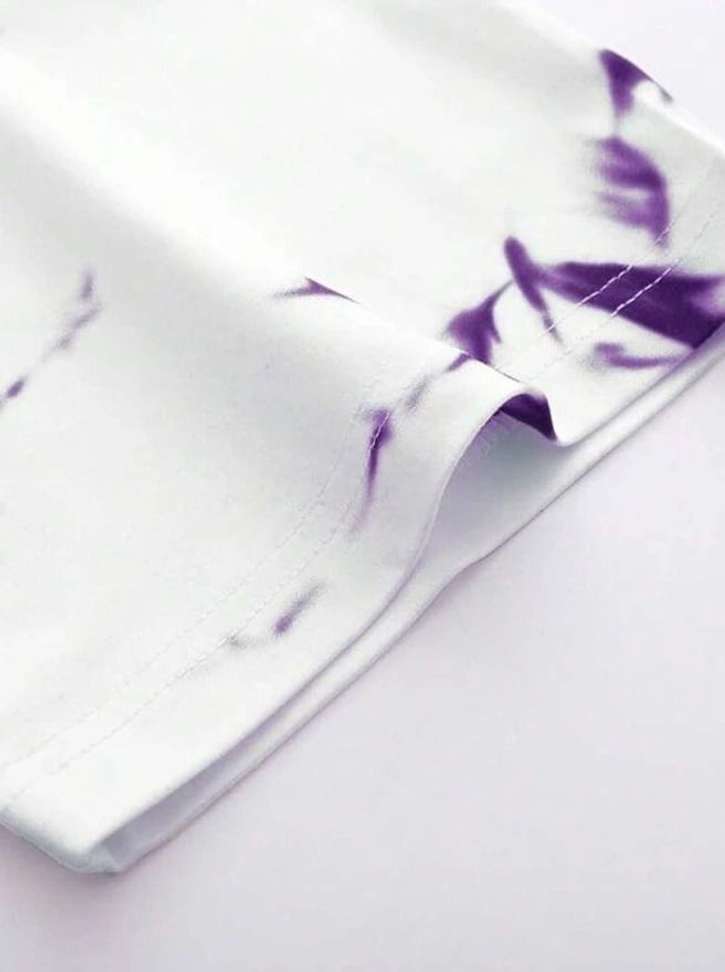 Shopsy STARVY Printed Men Purple T-Shirt - Image 4