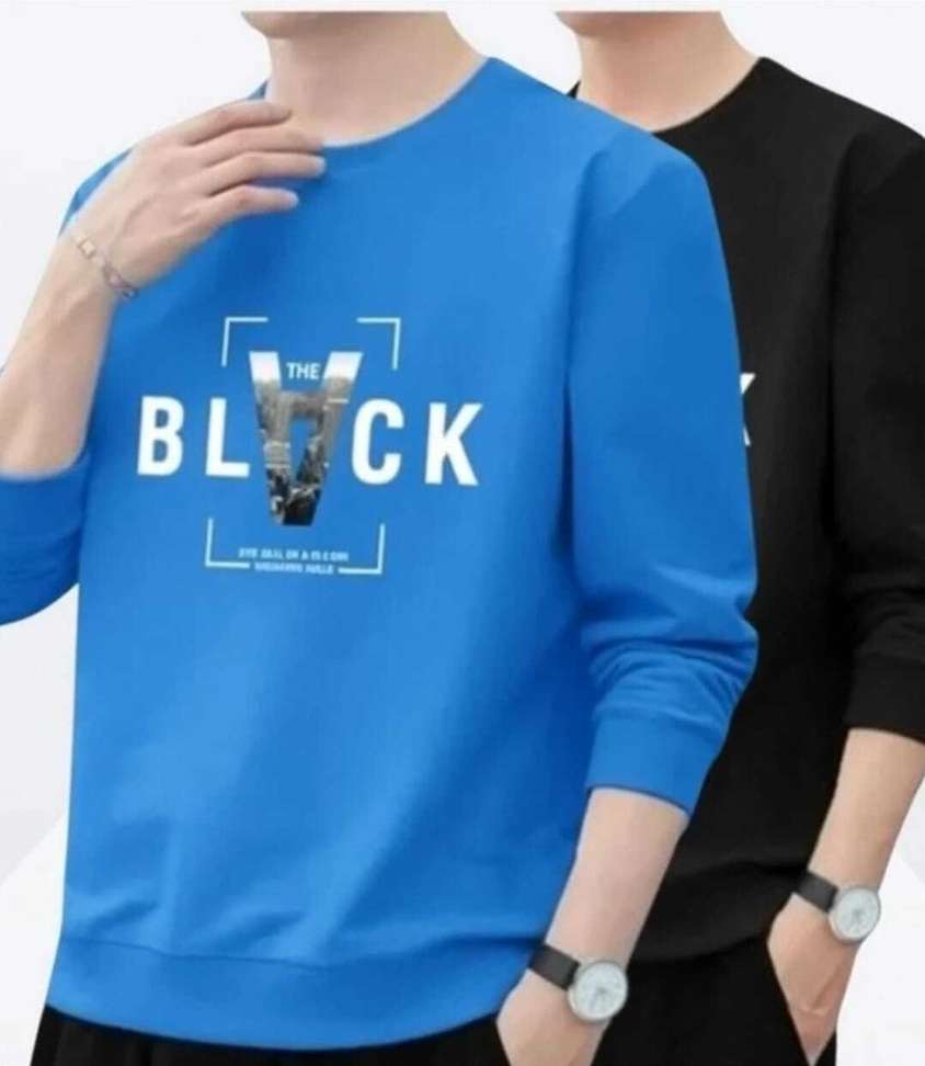 Squareretails Printed Men Black‑Blue T‑Shirt – 89% OFF Lowest Price Deal