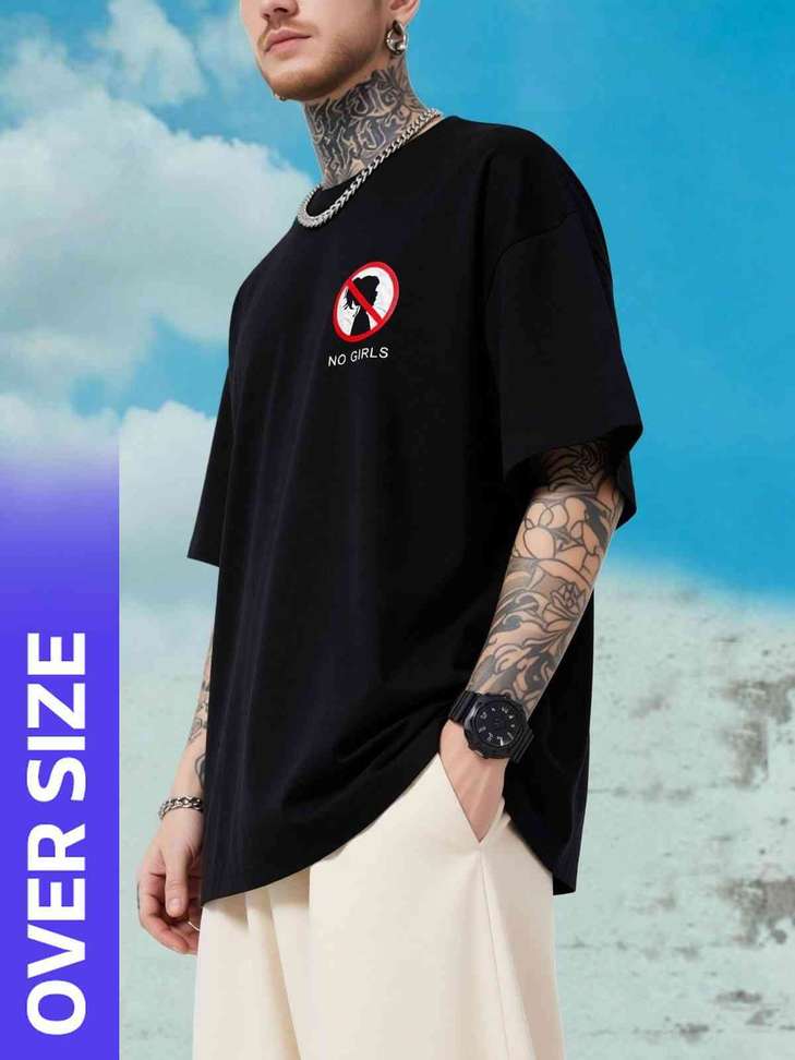 Inby Solid Men Black T Shirt