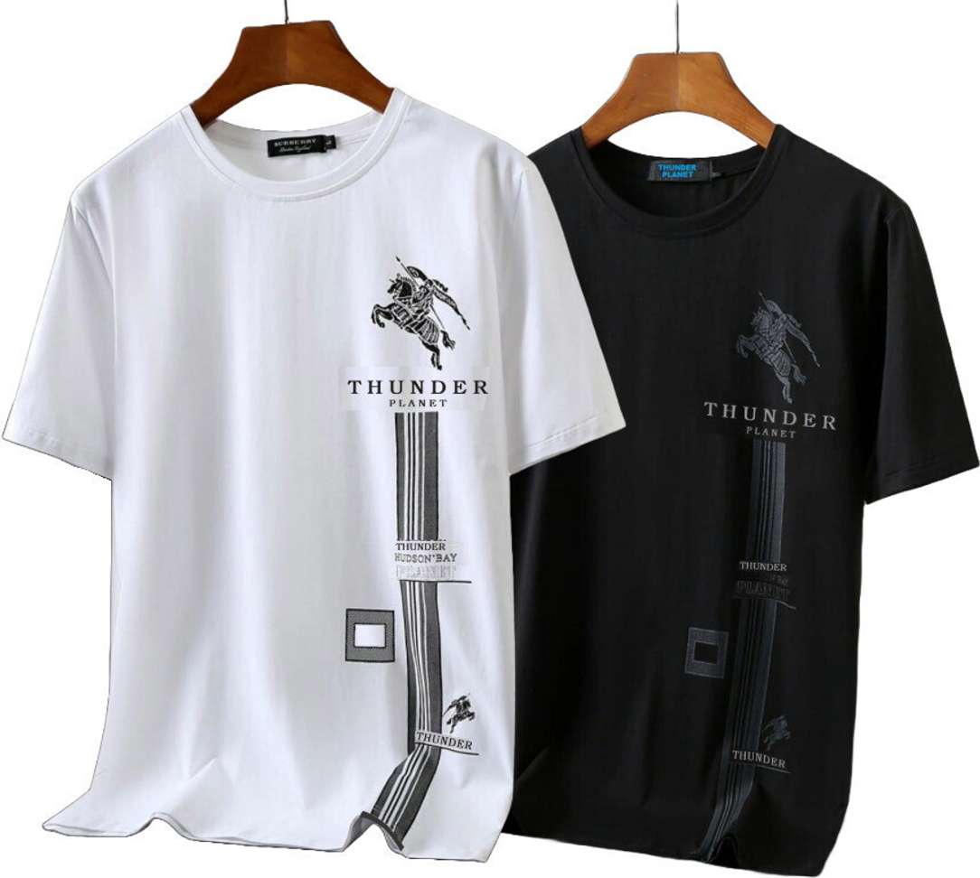 Thunder Planet Printed Men Black T Shirt