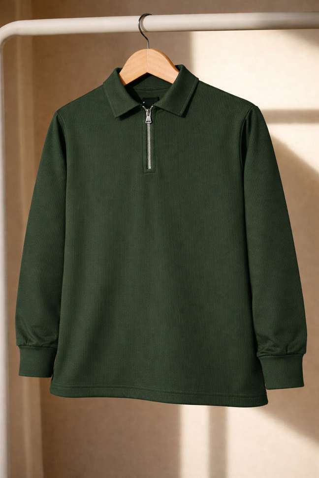 Mack Jonney Self‑Design Men Green T‑Shirt – 65% Off, Lowest Price ₹348