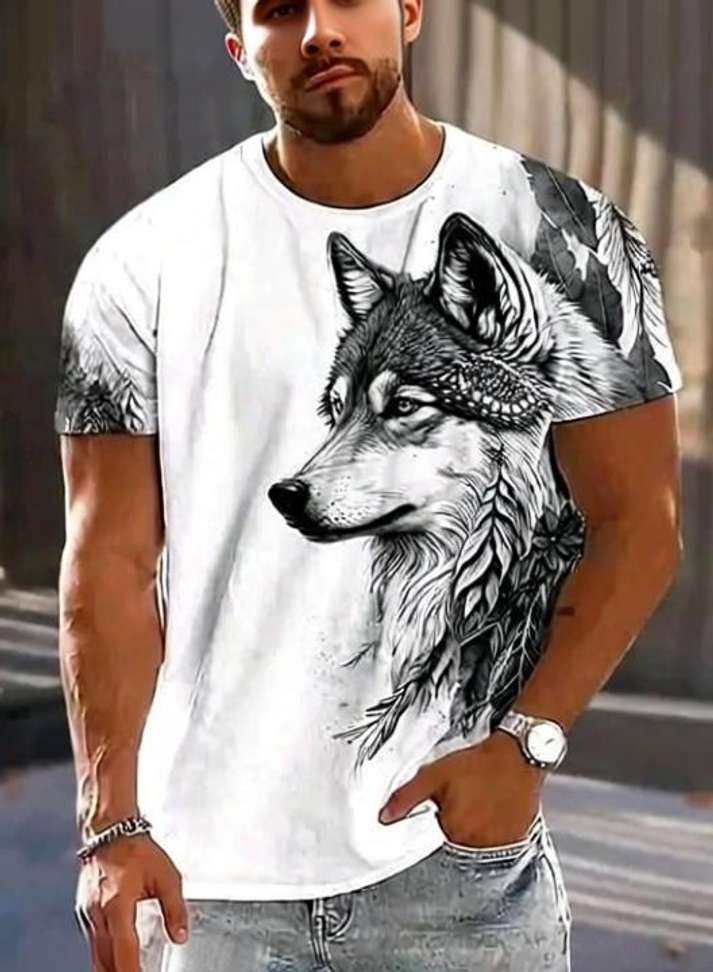 Spab Printed Men White T Shirt