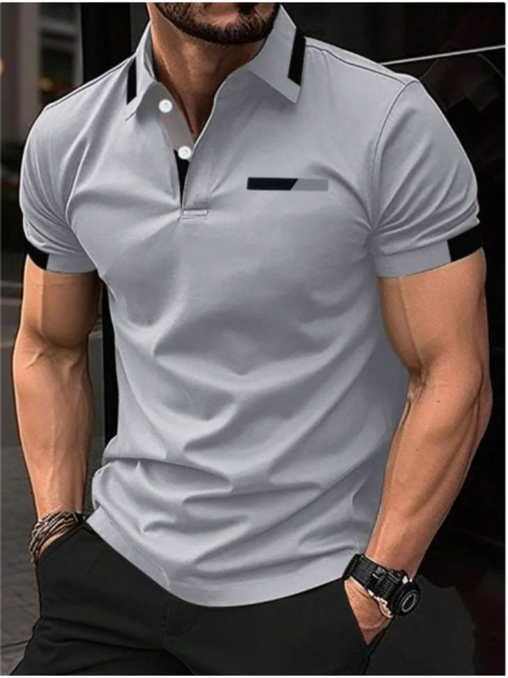 Shopsy MD by Mathra Dass Solid Men Grey T-Shirt - Image 5