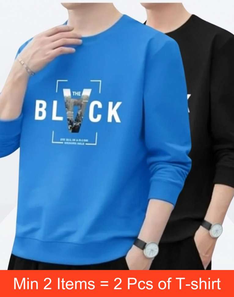 squareretails Striped Men Black, Blue T-Shirt - Image 2