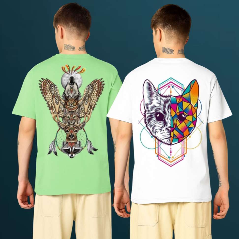 Kasendra Printed Men Multicolor T‑Shirt – 82% OFF, Only ₹121 at Shopsy