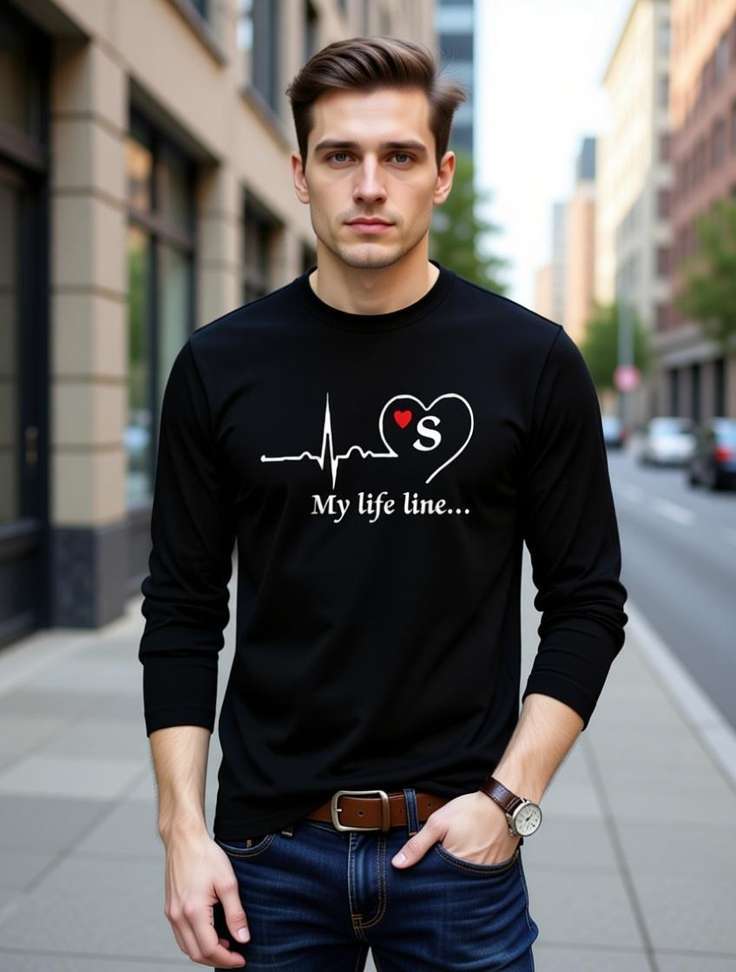 Jsiya Printed Men Black T Shirt