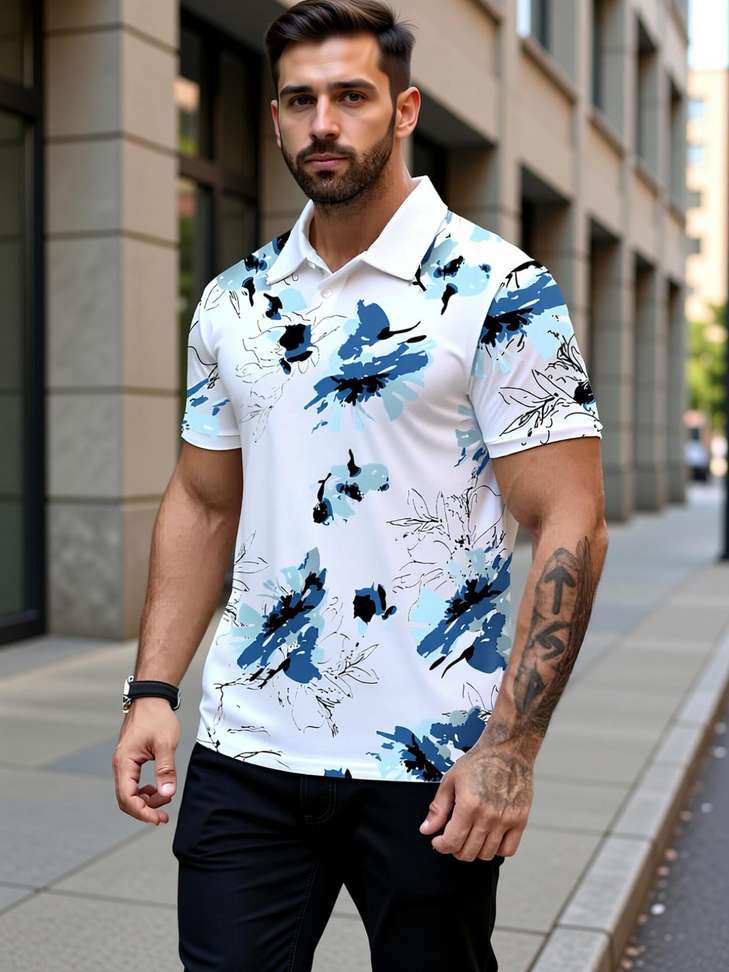 Brightkraft Printed Men White T Shirt