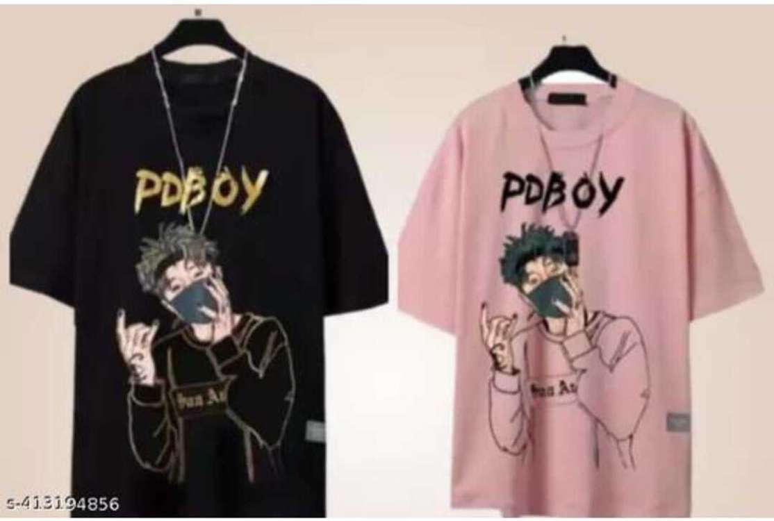 Vrma Printed Men Black Pink T Shirt